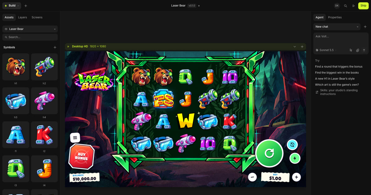 Ame Engine Volt: the game engine for slots